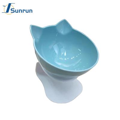 China New Design Sustainable Pet Bowls Elevated Cat Food Water Bowls Titled Elevated Cat Bowl for sale