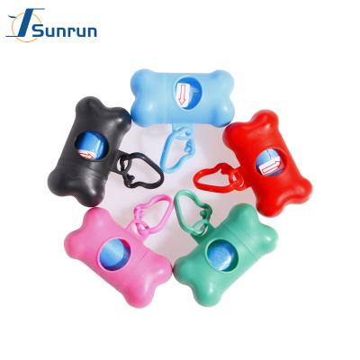 China Viable Portable Dog Poop Dog Poop Dispenser Waste Bag Cute Pet Waste Sack Garbage Bag Container With Hook for sale