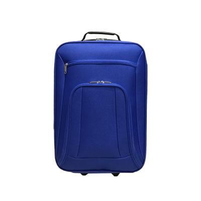 China Soft Polyester Quality Polyester Rolled Lightweight Carry On Suitcase Luggage for sale