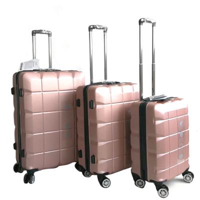 China High Quality ABS Girls Pink ABS Trolley Travel Bag Hard Side Luggage for sale