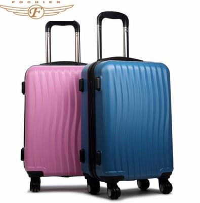 China Polyester ABS Plastic PC Hardside Spinner Wheel Trolley Travel Luggage Bag for sale