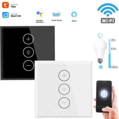 China EU/UK Wifi Lamp Switch Controlled Dimmer 220v Dimmer Lamp Switch Alexa Smart Wifi LED Switch Work With Amazon Alexa Google Home & IFTTT for sale