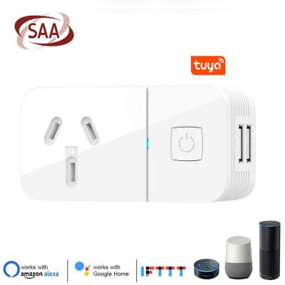 China Residential/Multi-Purpose Mini Wifi Smart Plug Socket SAA Approved Outlet Outlet Wifi Smart Compatible with Amazon Alexa and Google Home IFTTT for sale