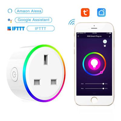 China Residential/Multi-Purpose UK Tuya Mini Wireless Wifi Smart Plug Wifi Smart Plug Socket Work with Amazon Alexa Google Home and IFTTT for sale