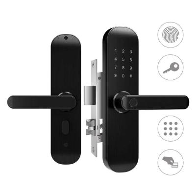 China Fake-test Lockout Tuya Fingerprint Door Lock WiFi Door Lock App Control Biometric Smart Wireless Door Lock for sale