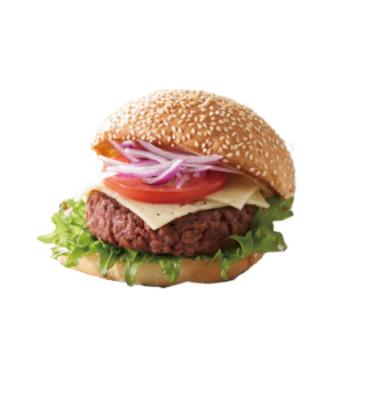 China Hot Selling Frozen Vegetarian Patty Quorn Burger Frozen Soy Protein Protein Based Meat (Spicy) for sale