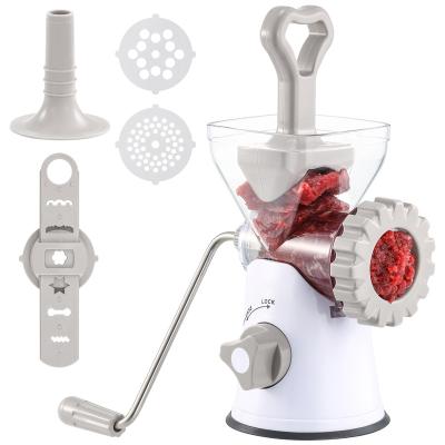 China Viable Hot Sale Meat Chopper Chilli Spice Manual Stainless Steel Mincer Pet Food Maker Sausage Maker for sale