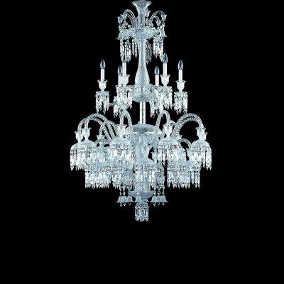 China Large Modern Hotel Hanging Large Living Room Wedding Long Led Ceiling Modern Crystal Luxury Chandelier for sale