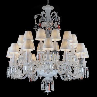 China Modern European Crystal Chandelier Lighting Custom Made Modern Hotel Large Glass Arm Crystal Chandelier for sale