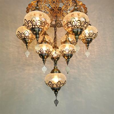 China Hotel Antique Style Pendant Lamp Turkish Glass Chandelier Light For Sale for sale