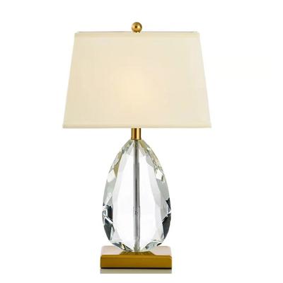 China High Quality Modern Living Room Bedside Metal Luxury Crystal Table Lamp For Hotel Home Decor for sale