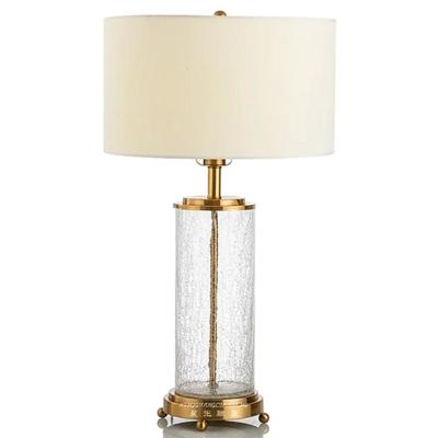 China Newcomers Metal Side Bed Light Modern Indoor Decorative Gold Modern Home Decor Glass Table Lamps for sale