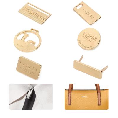 China Other High Quality Name Tag Metal Accessories Iron Custom Metal Logo Plate For Handbags for sale