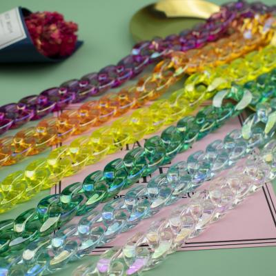 China Handbag Chains Bag Custom Chain Fashion Metal Acrylic Clear Chains Decorative Chains for sale