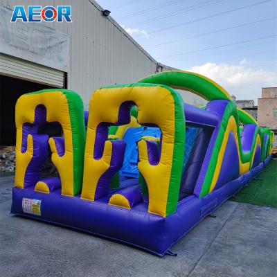 China Customized PVC inflatable equipment jump bounce castle bouncy obstacle giant inflatable obstacle course for sale