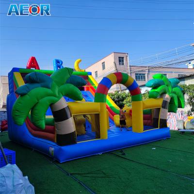 China Commercial pvc fun city jumping bounce house inflatable amusement park  for kids and adult for sale