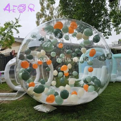 China Outddor Clear 15x10ft Inflatable Bubble Dome Tent PVC Transparent Inflatable Bubble House for sale