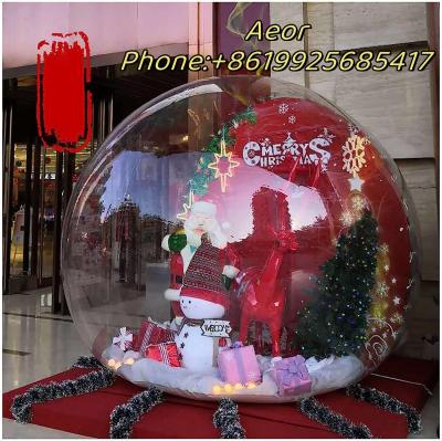 China Popular sale 3/4/5m Attractive Christmas Inflatable Giant Snowglobe Snow Globe Blow Up Giant Inflatable Snow Globes for sale