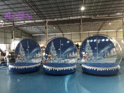 China Customize Giant Christmas Inflatable Human Size Snow Globe Photo Booth For Party for sale