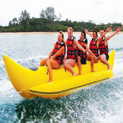 China Toy Towable Banana Boat Hot Sale Inflatable Fly Fish Water Sport Game Rubber Boat for sale