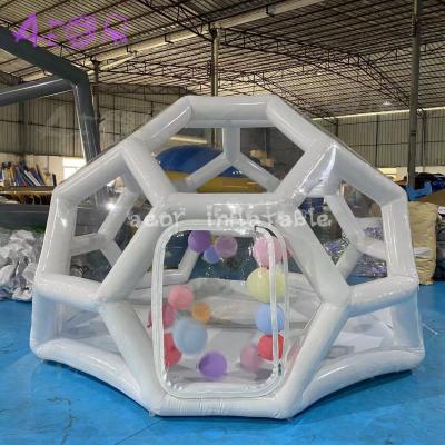 China Inflatable Dome Bubble Tent Transparent Camping Inflatable Football Bubble Tent With Balloon for sale