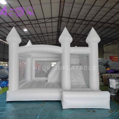 China Backyard Inflatable White Bounce House Combo White Inflatable Castle With Slide for sale