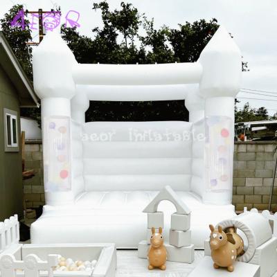 China 10ft Kids Party Bouncer Inflatable White Wedding Bouncy Castle Inflatable Mini Bounce House for sale