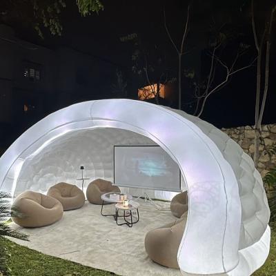 China High Quality Large White Inflatable Round Tent Portable Inflatable Air Dome Tent for sale