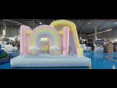 Commercial White  Inflatable Castle Climbo With Ball Pit Play Centers Wedding Outdoor Entertainment