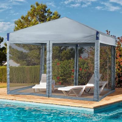 China 10 X 10 Ft Rainproof Pop Up Canopy Tent With Roller Bag, Portable Pop Up Shade Canopy With Netting For Camping, Party And Other Outdoors for sale