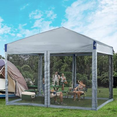 China 10 X 10 Ft Rainproof Pop Up Canopy Tent With Roller Bag, Portable Pop Up Shade Canopy With Netting For Camping, Party And Other Outdoors for sale