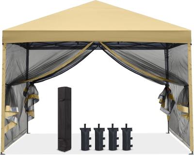 China Pop Up Rainproof Easy Installation 10x10FT Outdoor Canopy Tent With Netting Walls for sale