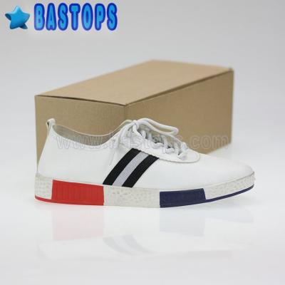 China High quality low price school white canvas shoes lace up for women and men for sale