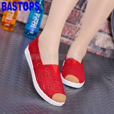 China Cheap Ladies Slip On Mesh Casual Shoes Breathable Comfortable Candy Color for sale