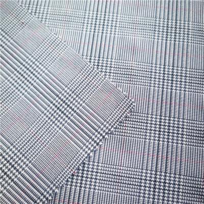 China Stretch ready to ship check spandex bengaline jacquard fabric for pants, suits for sale