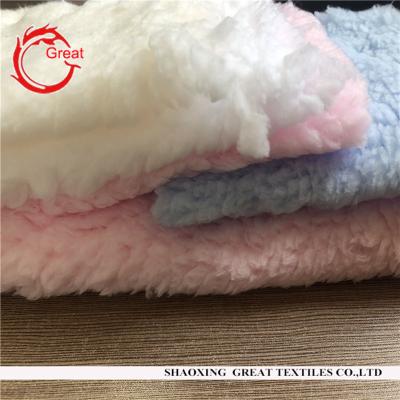 China Wholesale 100% poly anti-static sherpa fleece fabric for fall/winter overcoat, garments, blankets for sale