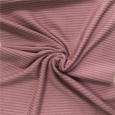 China Wholesale Stretch Polyester Spandex Knit Rib Fabric For T-shirts, Base Coat for sale