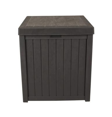 China Sustainable 50 Gallon Small Outdoor Deck Box With Storage Seat And Reinforced Lid For The Backyard Or Patio for sale