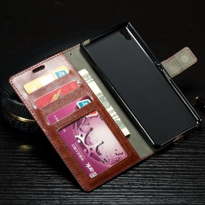 China Synthetic PU Sony XA Leather Case Snap - On Wallet Style Shock Proof Magnetic for sale