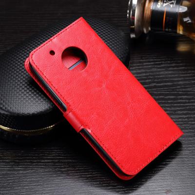 China Side - Open Moto G5 Plus Leather Case , Mixed Color PU Leather Wallet Case for sale