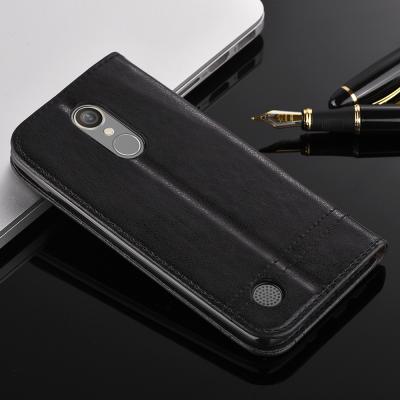 China Card Slot Magnetic LG K8 Flip Cover , Side Flip Style Protective Leather Case for sale