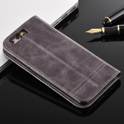 China Huawei P10 PLUS Magnetic Leather Case Heavy Duty Two Card Slot For Business for sale