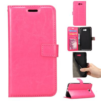 China Wallet Stand Samsung J5 Leather Case , Dirt Proof Samsung J5 Flip Cover for sale