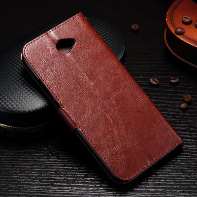 China Huawei Y7 Crazy Horse Leather Wallet Case , Slim Design Huawei Phone Cases for sale