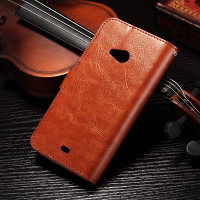 China PU Handmade Nokia Lumia Leather Case Flip Cover For Nokia 535 / 540 Anti - Slip for sale