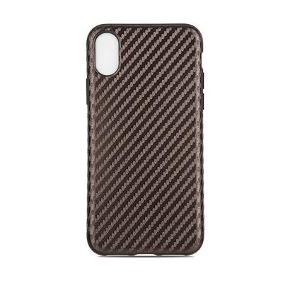 Chine Cas adapté aux besoins du client par doux de couverture arrière de Tpu pour Iphone X Iphone10, modèle de carbone protecteur à vendre