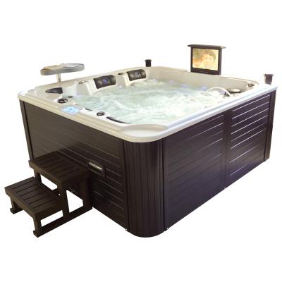 China Luxury Free Standing 140 Jets Balboa Whirlpool Spa Outdoor Hot Tub Pool for sale