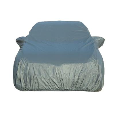 China Heavy Duty Sports Car Cover Waterproof PVC 210g All Weather Cotton Striped Car Covers For Automobiles for sale