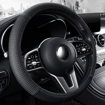 China Factory Wholesale PU Leather Wheel Cover Universal Perfectly Fit 15 Inch Car Interior Odorless Non-slip for sale