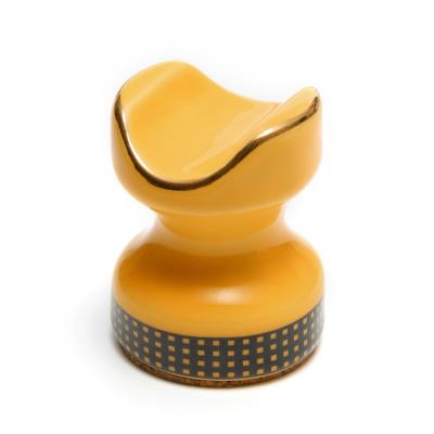 China Ceramic Portable ceramic cigar holder stand 2 piece smoking accessories custom logo for sale